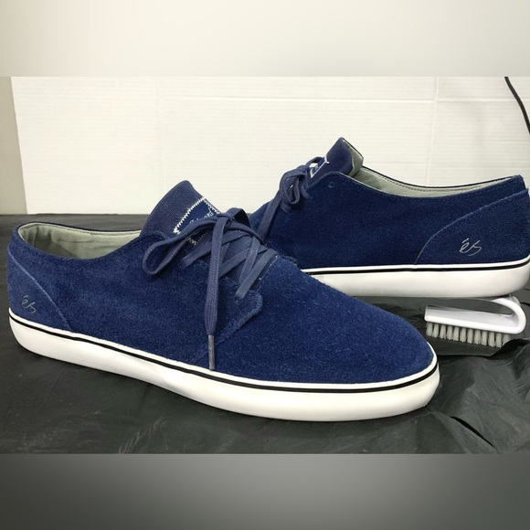 Vintage Es Edward Skate Shoes Original Pro Model Blue Suede Size 12 US - Picture 1 of 10